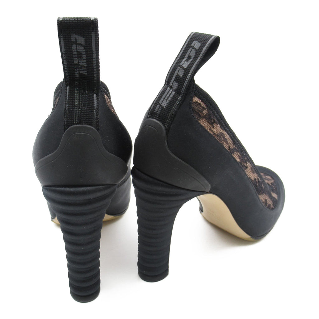 FENDI Heeled pumps With strap Pumps Others Satin Black Beige