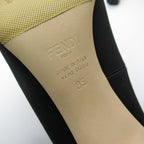 FENDI Heeled pumps With strap Pumps Others Satin Black Beige