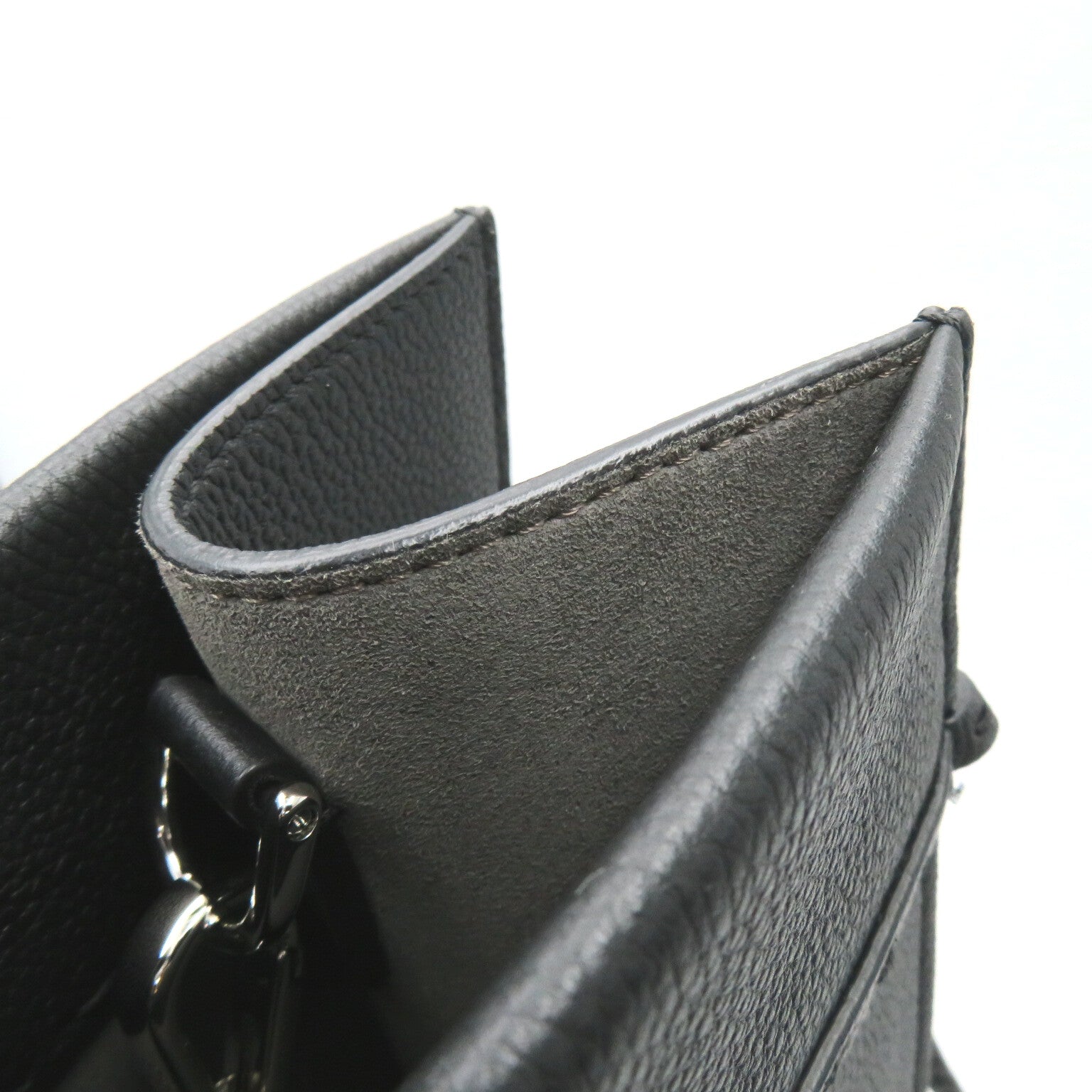 FENDI 2Way Tote Handbag Tote bag Leather Black
