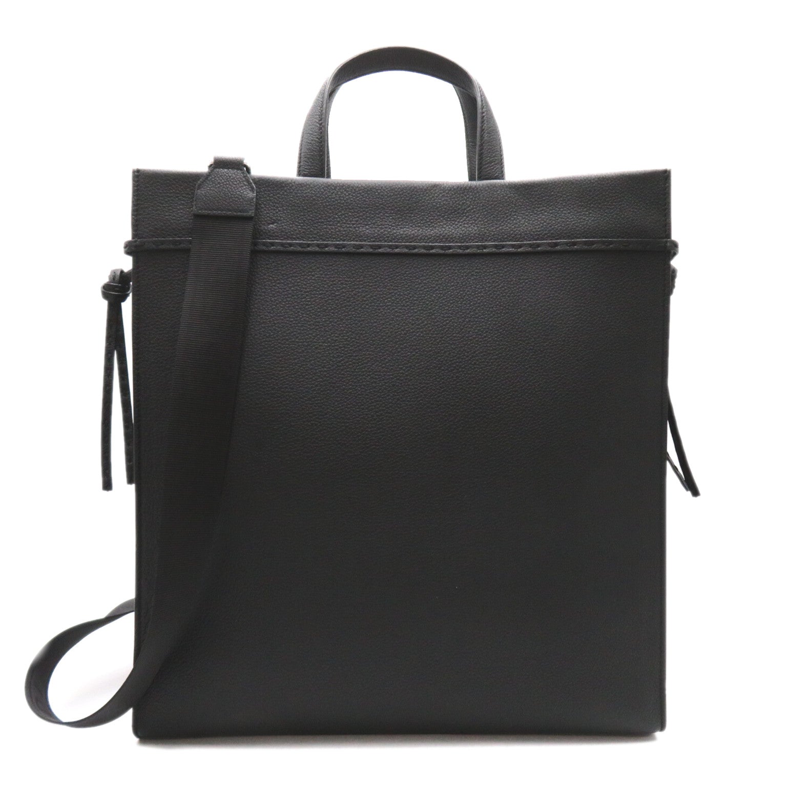 FENDI 2Way Tote Handbag Tote bag Leather Black