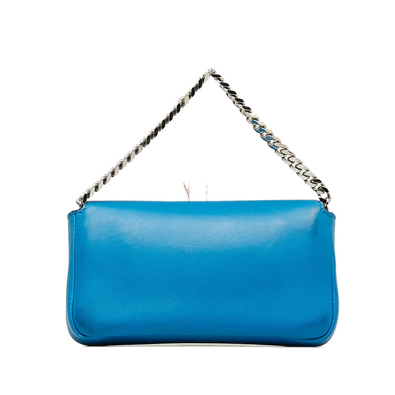 Fendi Monster Micro-Bagets 8M0354 Blue Leather Ladies Fendi