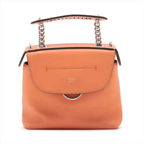 Fendi  Leather Backpack/Rack Orange 8BZ041