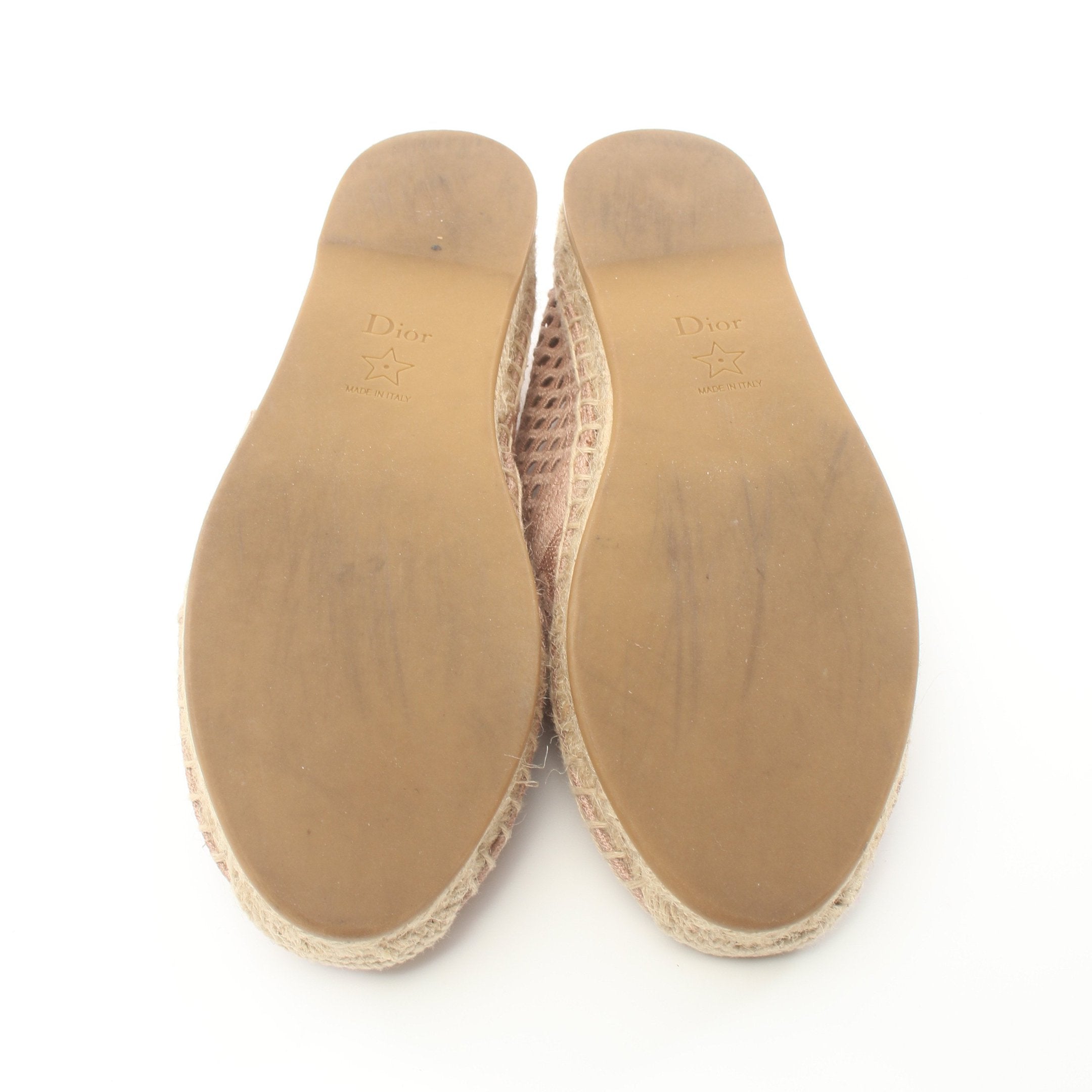 Dior Flat shoes Canvas Pink beige Espadrilles