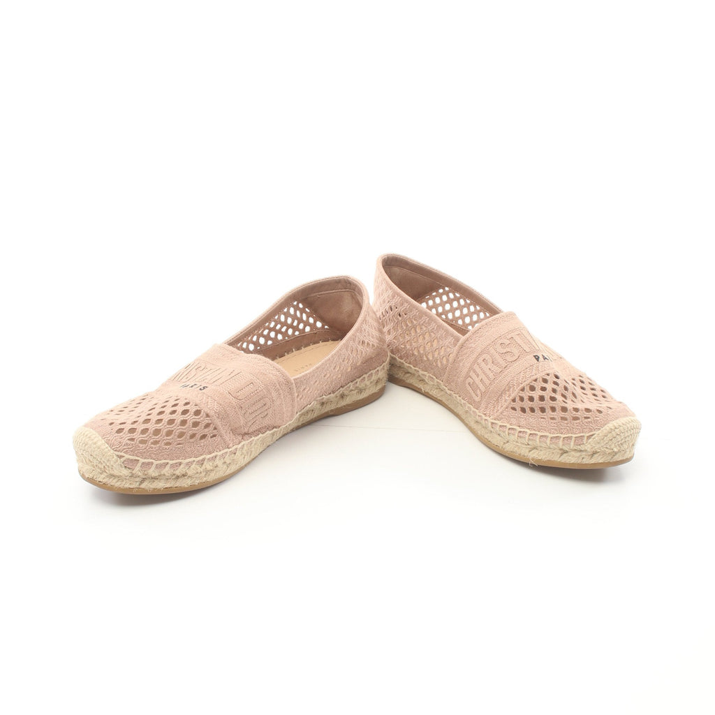 Dior Flat shoes Canvas Pink beige Espadrilles