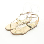 Dior Thong sandals Leather Gold Rhinestone
