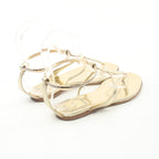 Dior Thong sandals Leather Gold Rhinestone