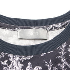 Dior T-shirt Crew neck All-over pattern Cotton Navy White