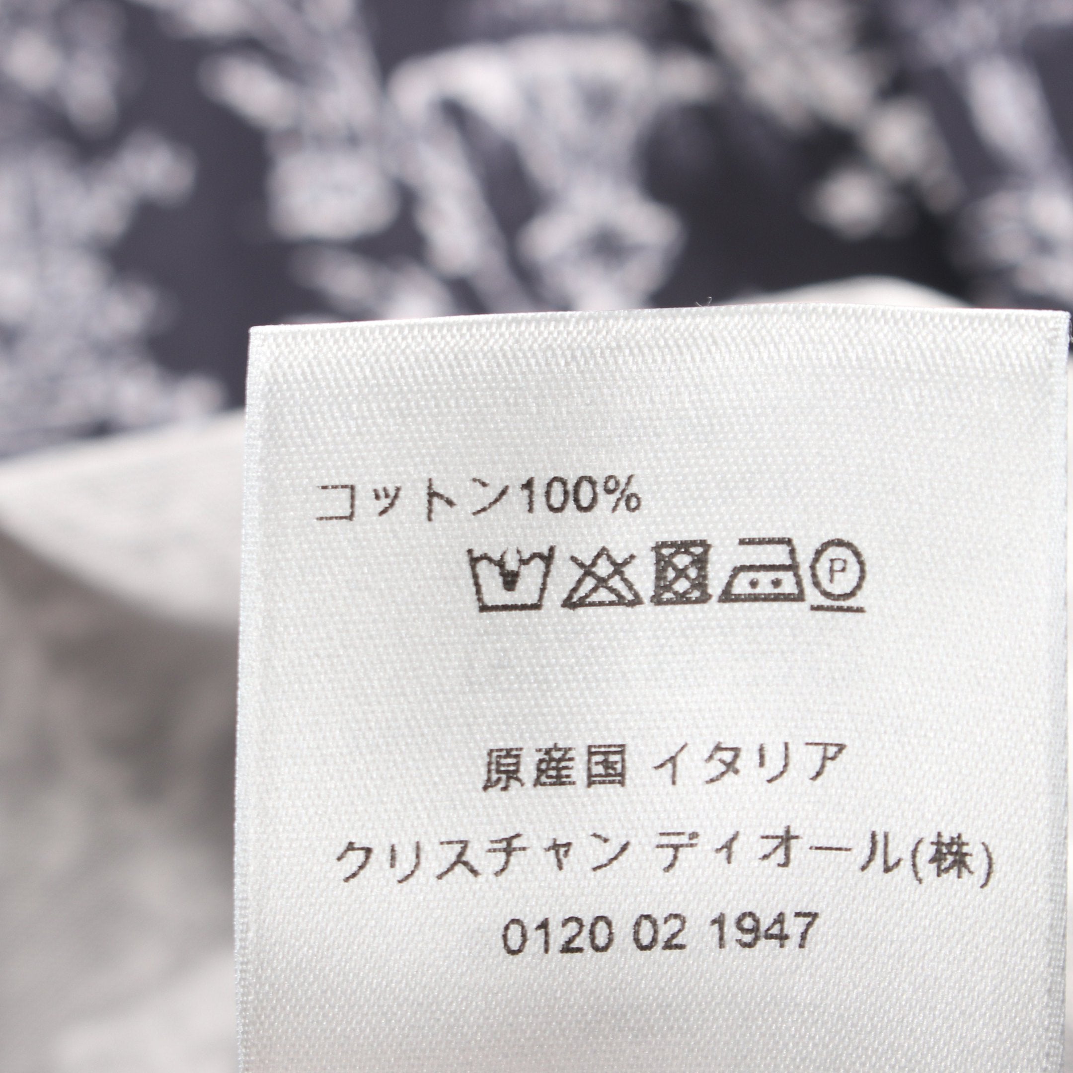 Dior T-shirt Crew neck All-over pattern Cotton Navy White