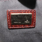 FENDI Zucchino Canvas Shoulder Bag Beige Gold90776