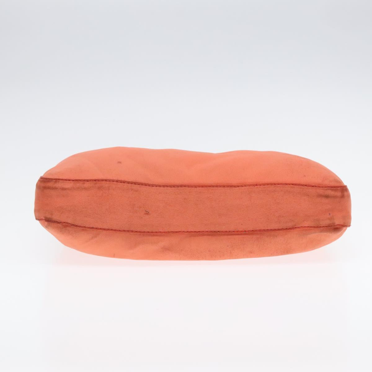 FENDI Mamma Baguette Shoulder Bag Nylon Orange Silver90787