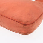 FENDI Mamma Baguette Shoulder Bag Nylon Orange Silver90787