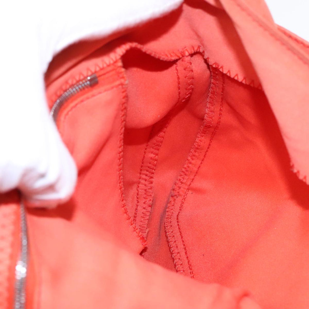 FENDI Mamma Baguette Shoulder Bag Nylon Orange Silver90787