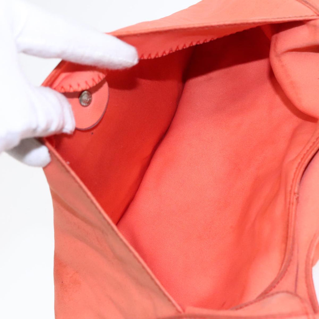 FENDI Mamma Baguette Shoulder Bag Nylon Orange Silver90787