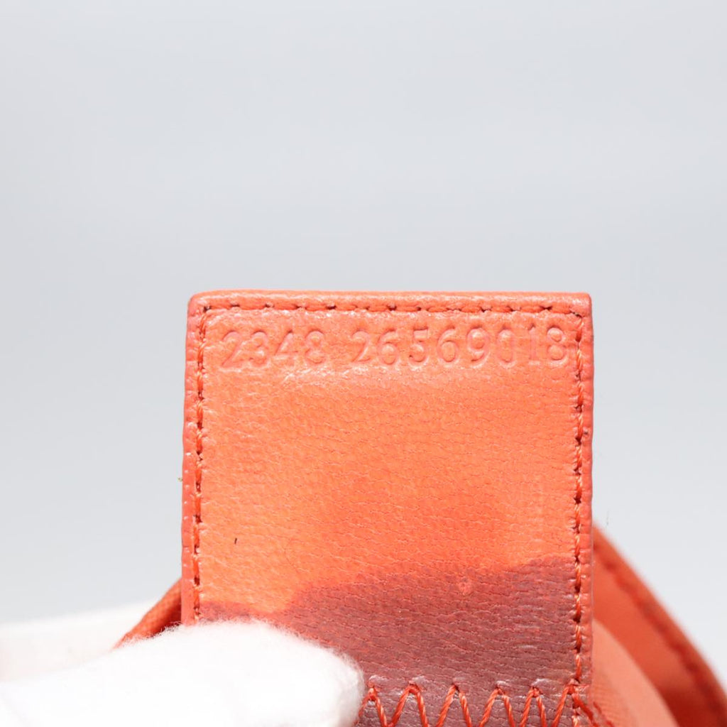 FENDI Mamma Baguette Shoulder Bag Nylon Orange Silver90787