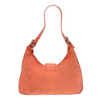 FENDI Mamma Baguette Shoulder Bag Nylon Orange Silver90787