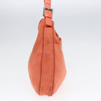 FENDI Mamma Baguette Shoulder Bag Nylon Orange Silver90787