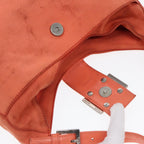 FENDI Mamma Baguette Shoulder Bag Nylon Orange Silver90787