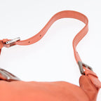FENDI Mamma Baguette Shoulder Bag Nylon Orange Silver90787