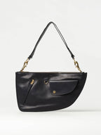 Burberry Shield Twin Leather Shoulder Bag Black