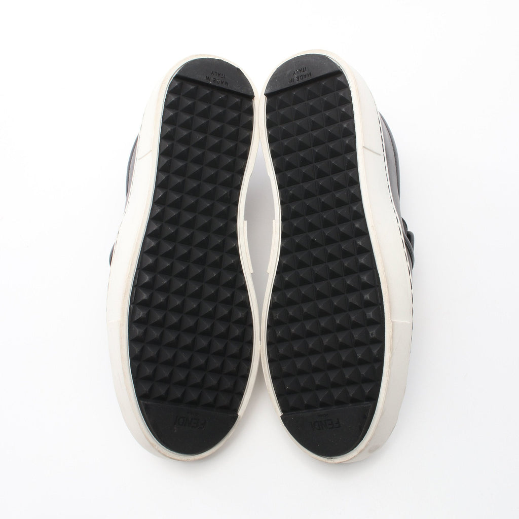 FENDI BAG BUG SLIP-ON Monster Slip-ons Leather Black Yellow White