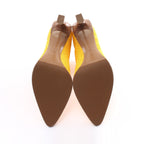 FENDI Knit Boots Fabric Yellow Pointed toe