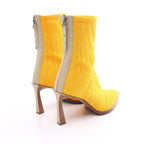 FENDI Knit Boots Fabric Yellow Pointed toe