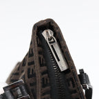 FENDI Zucchino Canvas Tote Bag Dark Brown90829