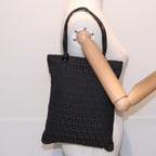 FENDI Zucchino Canvas Tote Bag Dark Brown90829