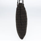 FENDI Zucchino Canvas Tote Bag Dark Brown90829