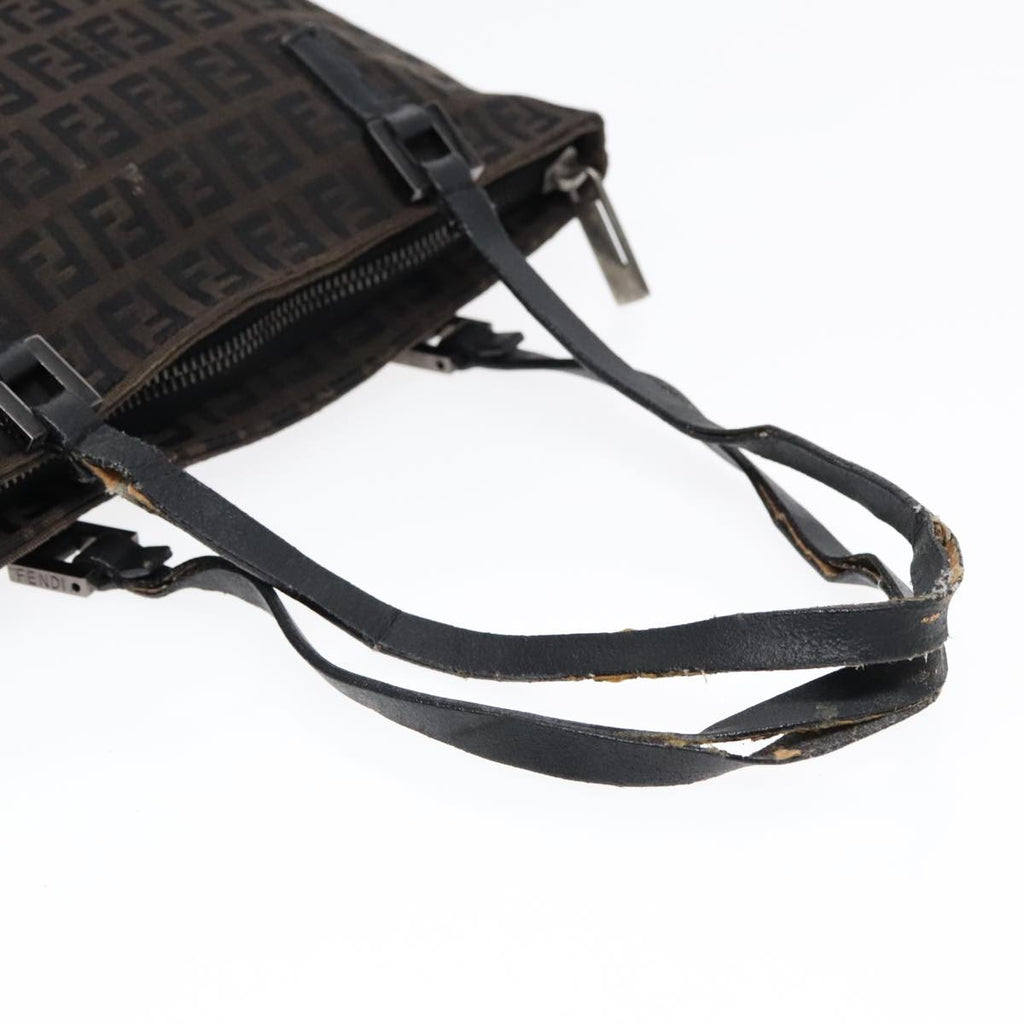 FENDI Zucchino Canvas Tote Bag Dark Brown90829