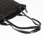 FENDI Zucchino Canvas Tote Bag Dark Brown90829