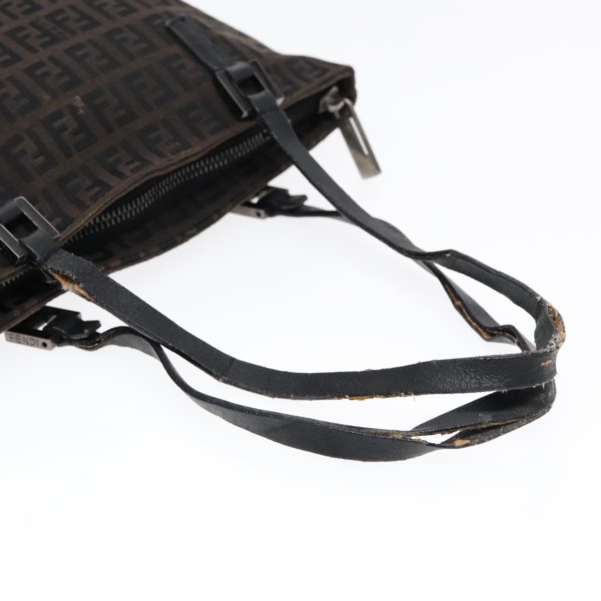 FENDI Zucchino Canvas Tote Bag Dark Brown90829