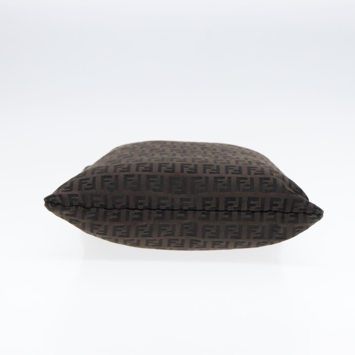 FENDI Zucchino Canvas Tote Bag Dark Brown90829