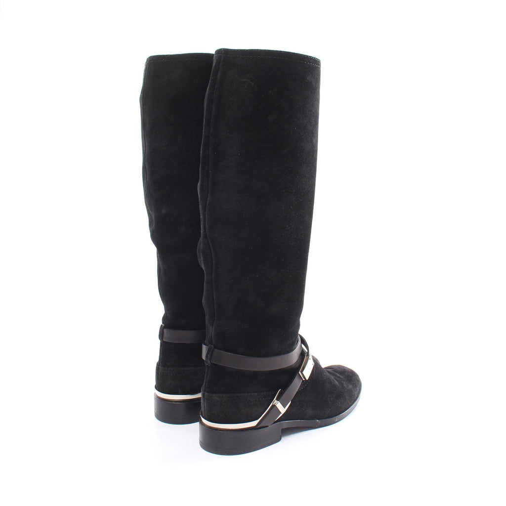 Dior Long Boots Suede Black