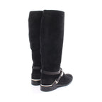 Dior Long Boots Suede Black