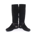 Dior Long Boots Suede Black