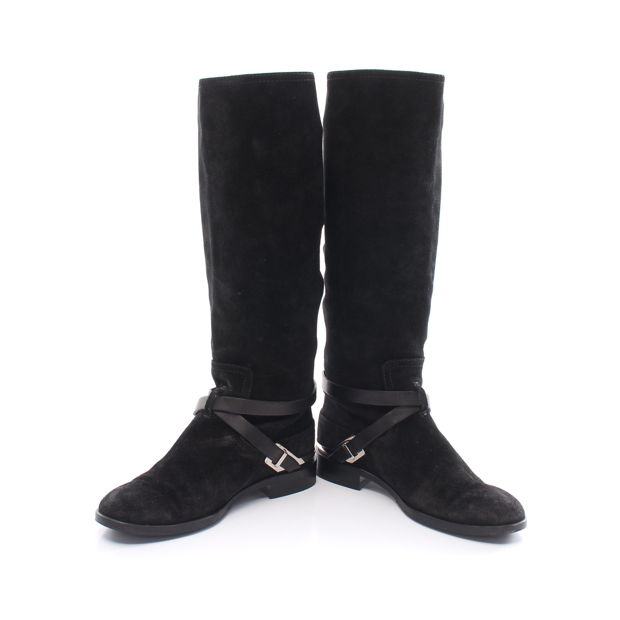 Dior Long Boots Suede Black