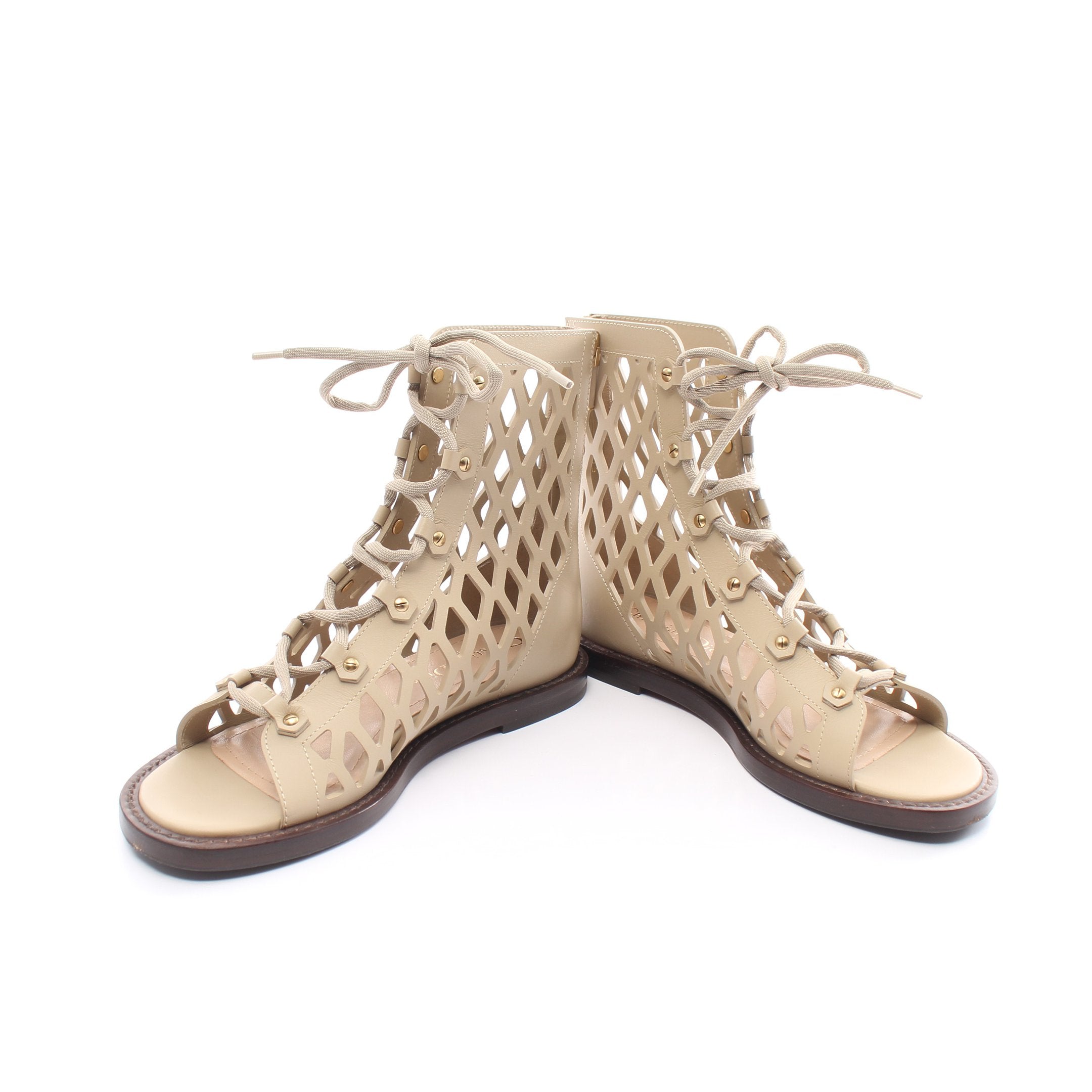Dior D-TRAP Sandals Leather Beige