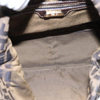 FENDI Zucca Canvas Shoulder Bag Brown Black gold90868