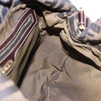 FENDI Zucca Canvas Shoulder Bag Brown Black gold90868