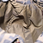 FENDI Zucca Canvas Shoulder Bag Brown Black gold90868