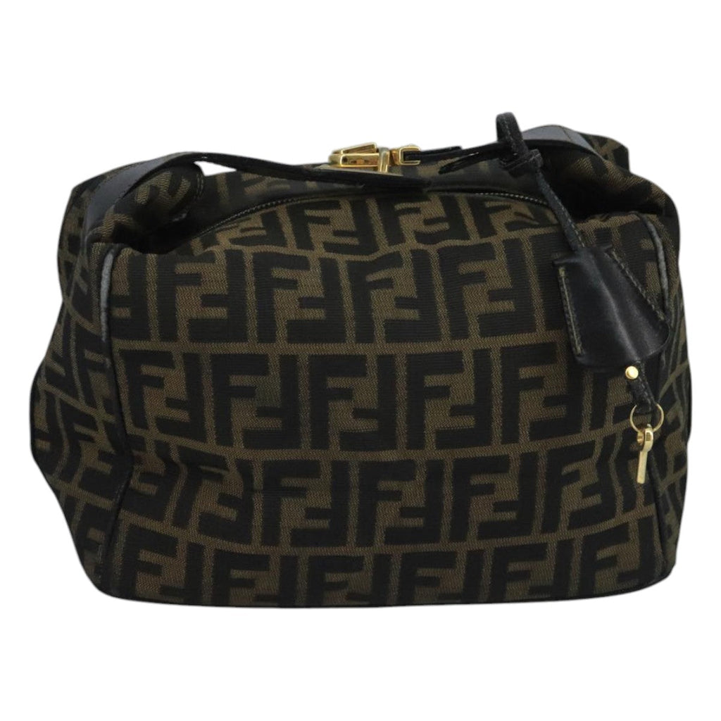 FENDI Zucca Canvas Pouch Brown Black90910