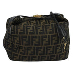 FENDI Zucca Canvas Pouch Brown Black90910