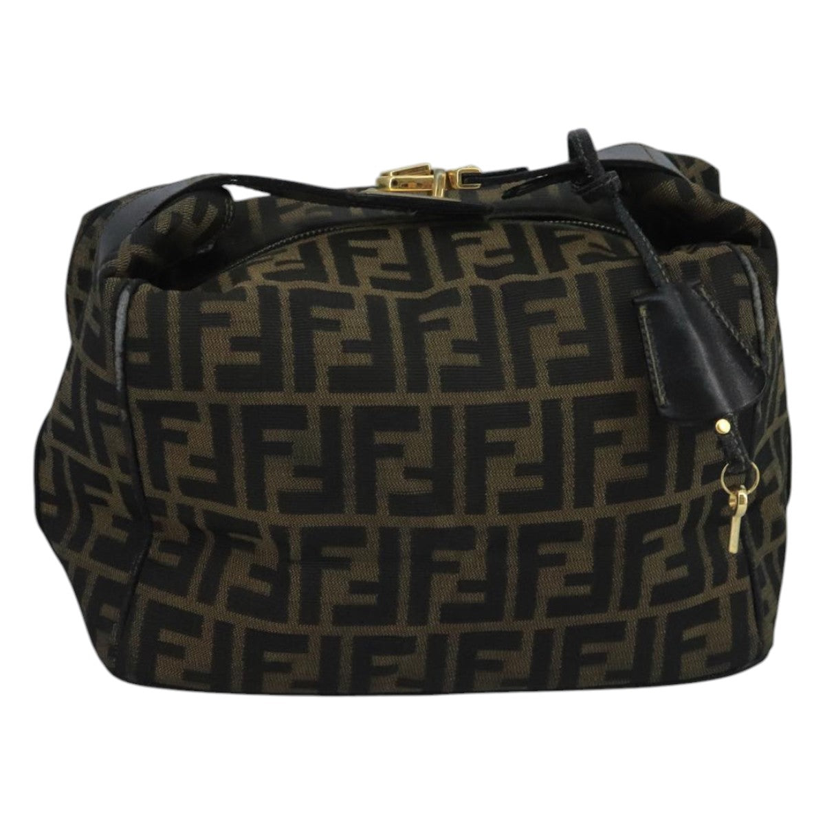 FENDI Zucca Canvas Pouch Brown Black90910