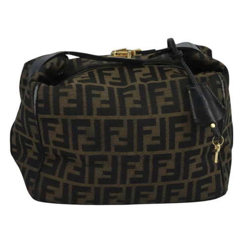 FENDI Zucca Canvas Pouch Brown Black90910