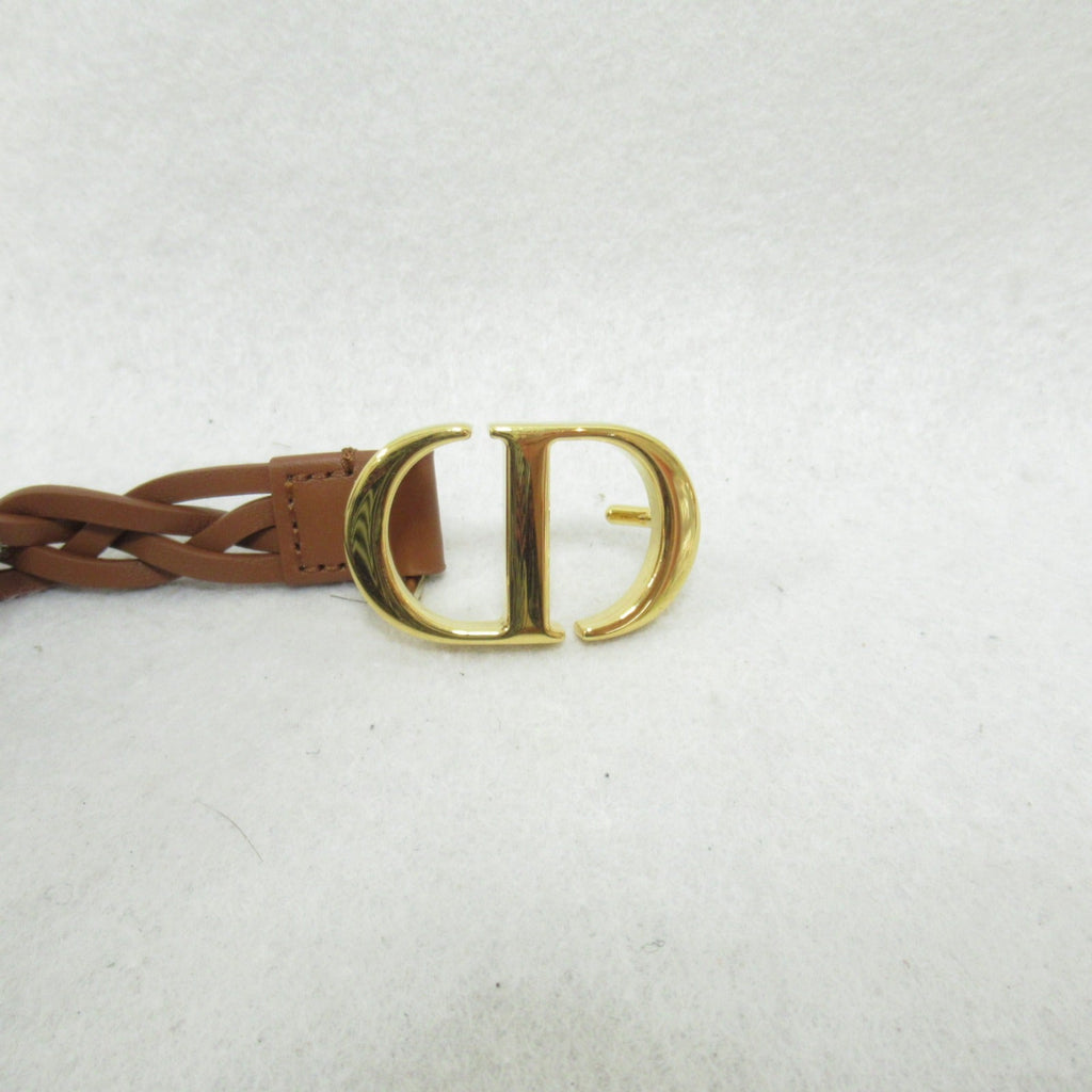 Dior Mesh Double Belt Belt Calfskin (cowhide) Brown