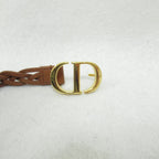 Dior Mesh Double Belt Belt Calfskin (cowhide) Brown