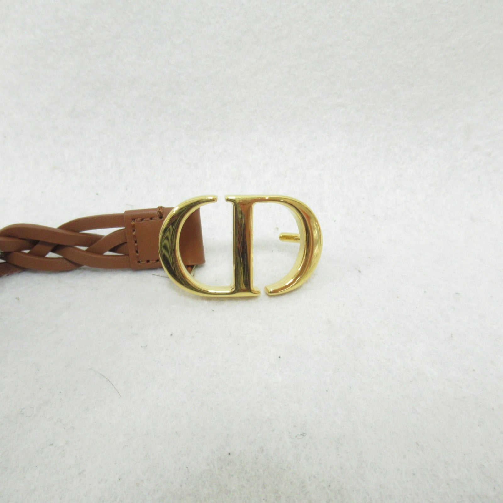 Dior Mesh Double Belt Belt Calfskin (cowhide) Brown