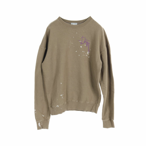 Dior DIOR * Travis Scott CACTUS JACK Oversize Sweatshirt Crew neck Cotton Khaki brown