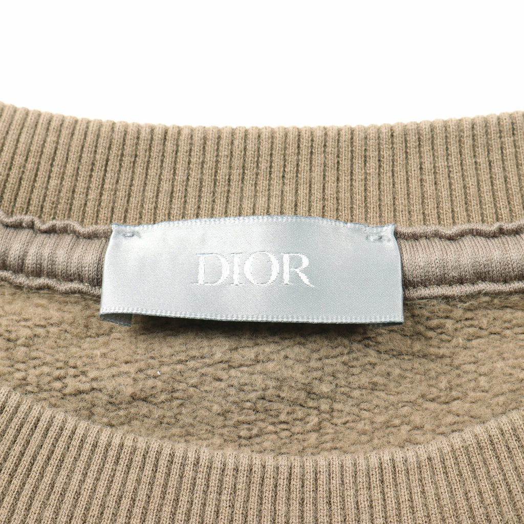 Dior DIOR * Travis Scott CACTUS JACK Oversize Sweatshirt Crew neck Cotton Khaki brown
